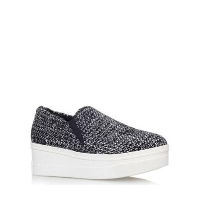 Grey/other 'Lizard' flat platforn slip on casual shoe